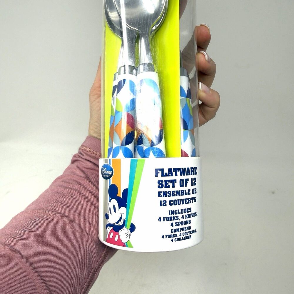 Disney Store Summer Fun Mickey Mouse Flatware Spoon Fork Knife Silverware 2016 - Picture 5 of 6